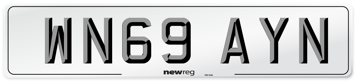 WN69 AYN Number Plate from New Reg